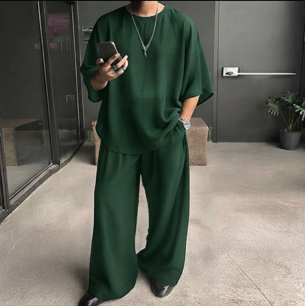 Marchevio — Zwei-Teile T-Shirt & Weite-Hosen Set