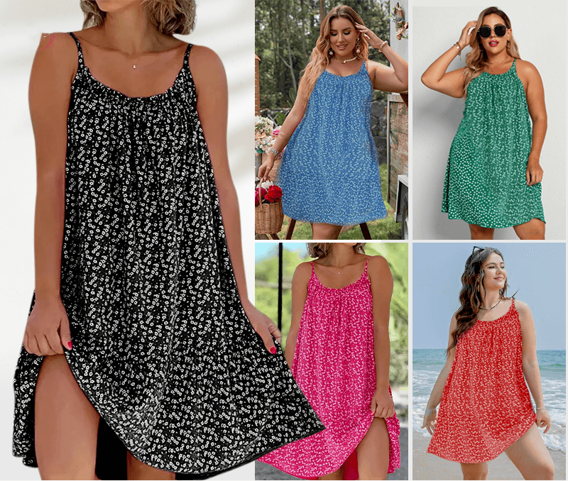 Jardine — Florales Cami Midi Kleid