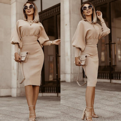 Vellamora — Langärmliges Casual Kleid mit markierter Taille