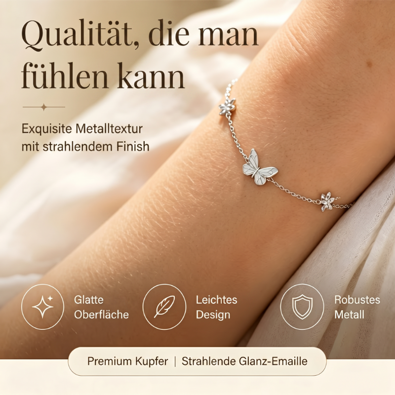 Papillon — Blaues Schmetterlings-Halskette mit zartem Charme