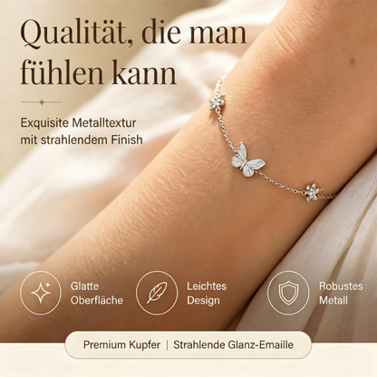 Papillon — Blaues Schmetterlings-Halskette mit zartem Charme
