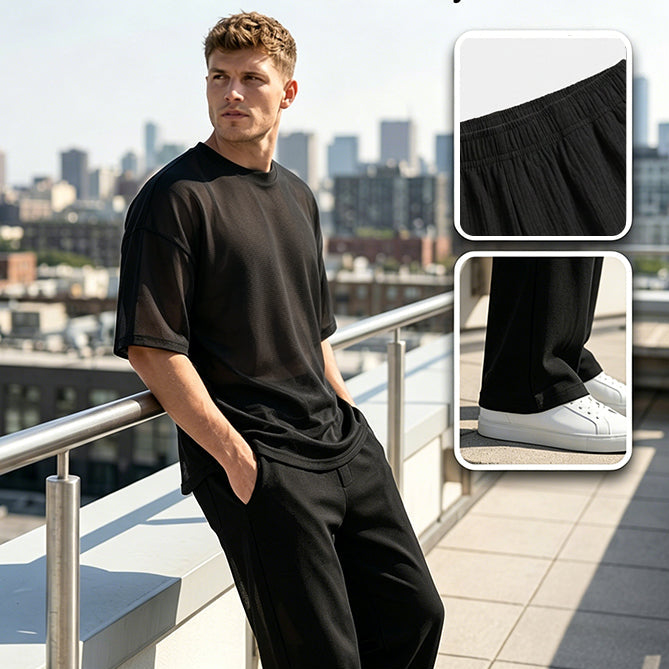 Marchevio — Zwei-Teile T-Shirt & Weite-Hosen Set