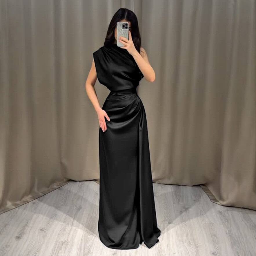 Ailinore — Ärmelloses elastisches Taftkleid