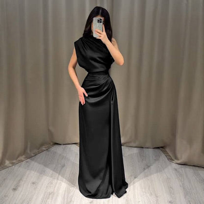 Ailinore — Ärmelloses elastisches Taftkleid
