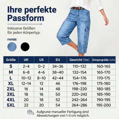 Isadella — Legere Stretch-Jeans im Cropped-Design