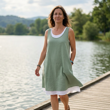 Vesnaya — Trägerloses Sommer-Layering-Kleid