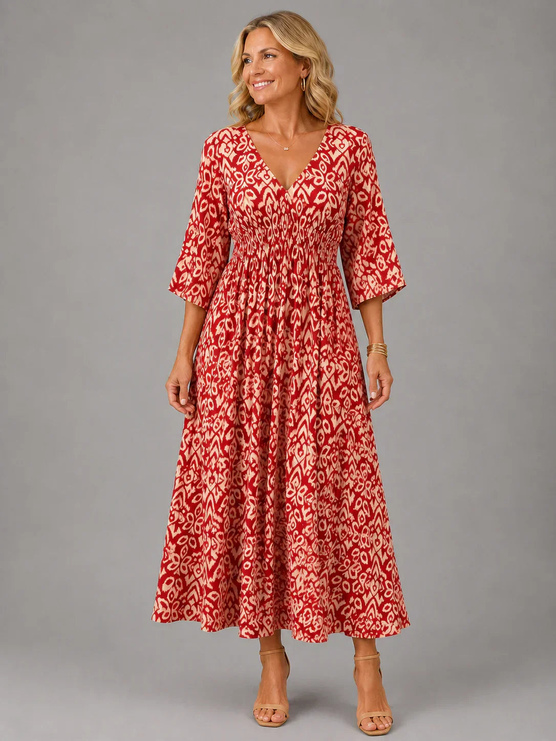 Althéa — Bohemian Lässiges Midi-Kleid