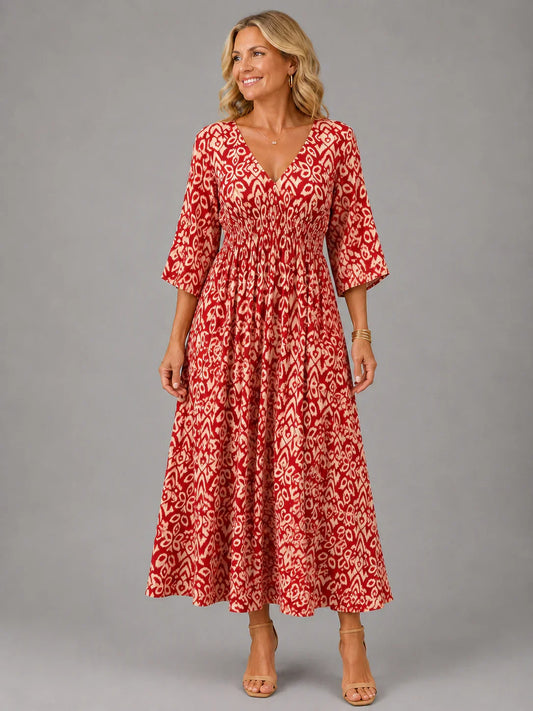 Althéa — Bohemian Lässiges Midi-Kleid