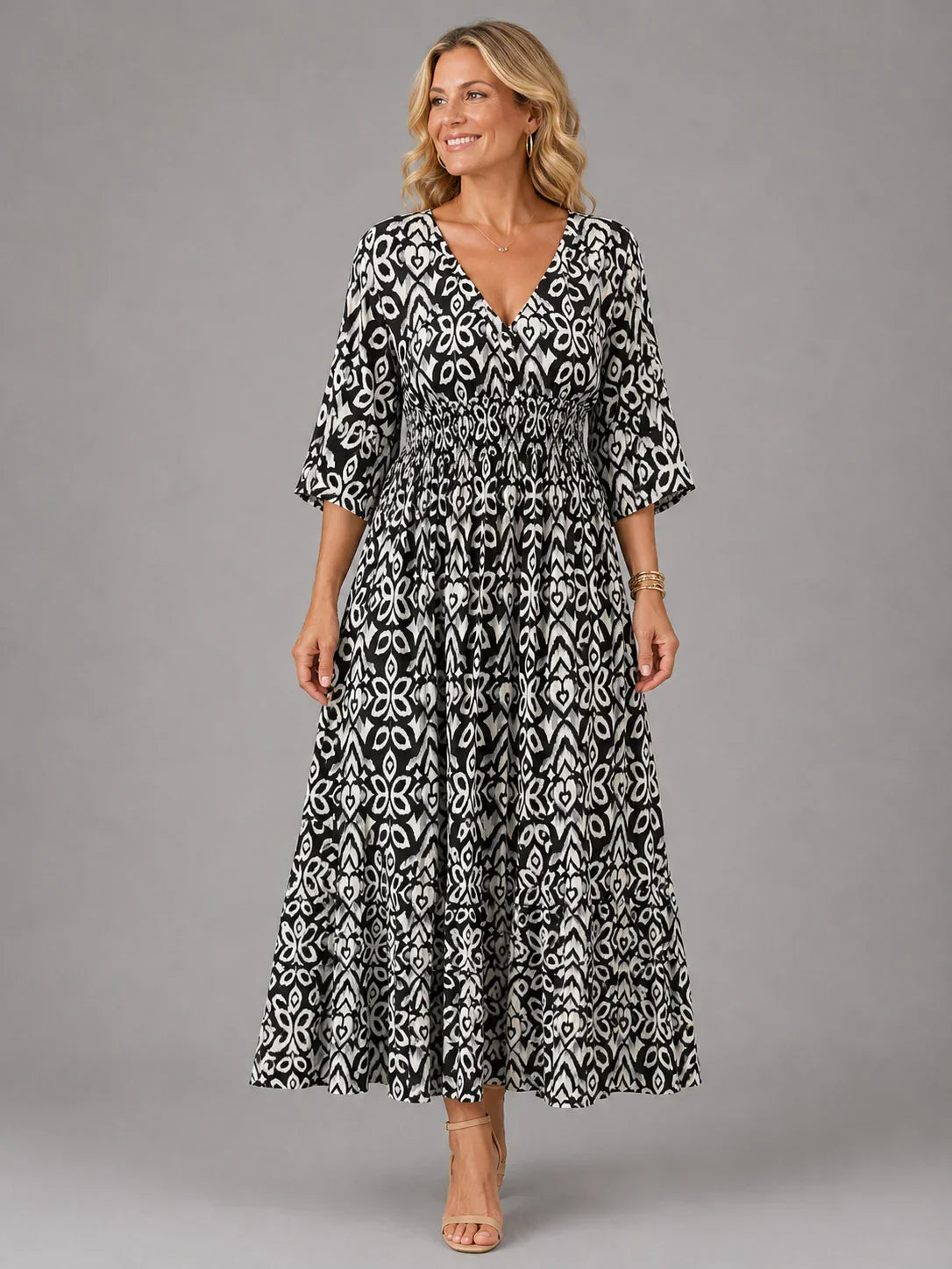 Althéa — Bohemian Lässiges Midi-Kleid