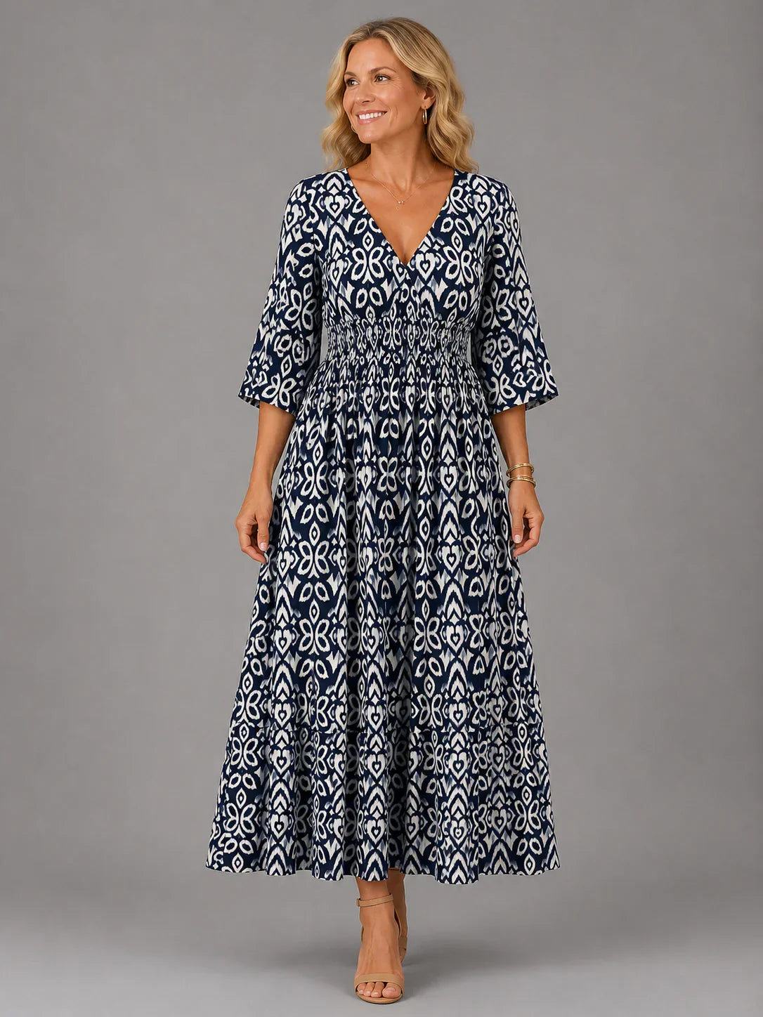 Althéa — Bohemian Lässiges Midi-Kleid
