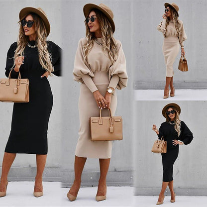 Vellamora — Langärmliges Casual Kleid mit markierter Taille