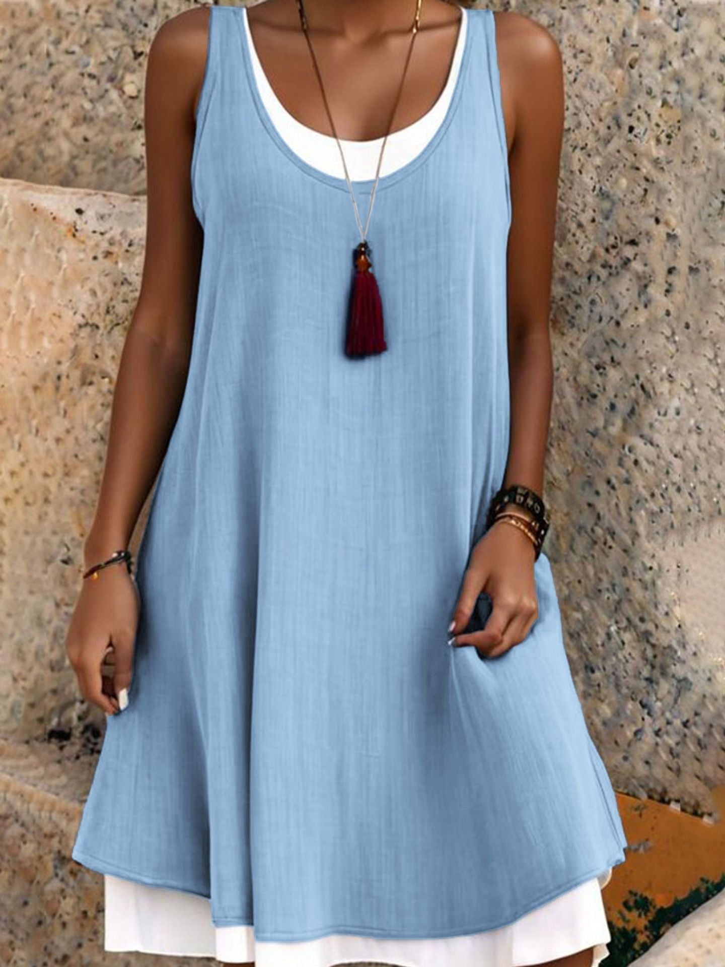 Vesnaya — Trägerloses Sommer-Layering-Kleid