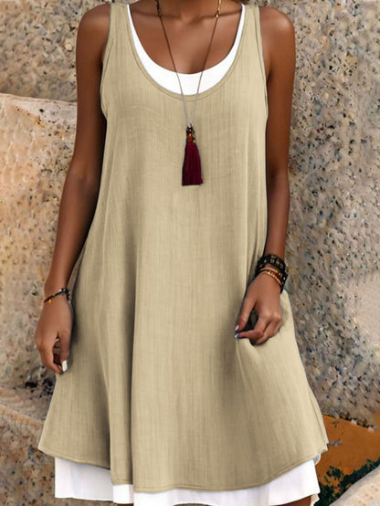 Vesnaya — Trägerloses Sommer-Layering-Kleid