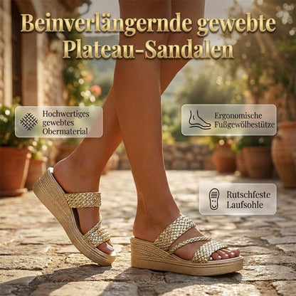 Solvanne — Geflochtene Riemensandalen mit Plateau