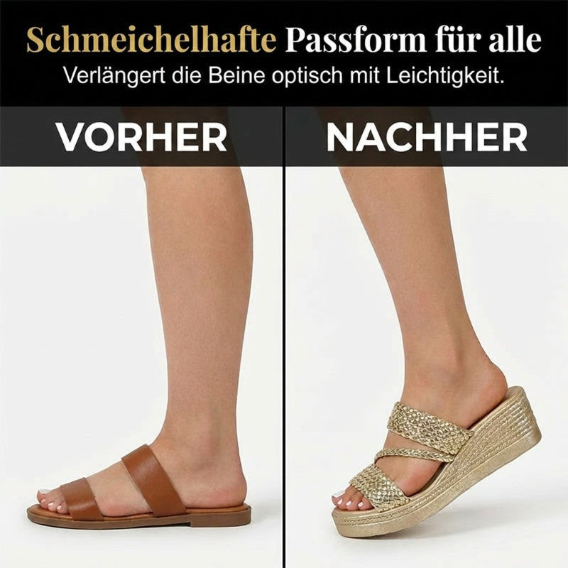 Solvanne — Geflochtene Riemensandalen mit Plateau