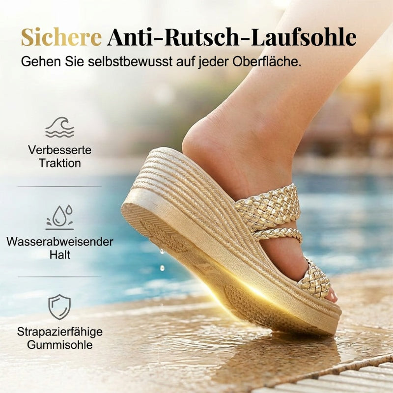 Solvanne — Geflochtene Riemensandalen mit Plateau