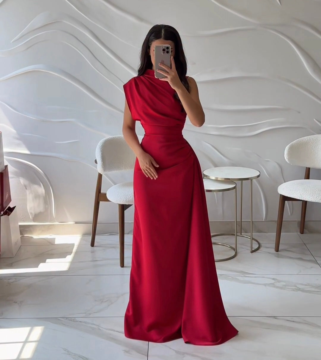 Ailinore — Ärmelloses elastisches Taftkleid