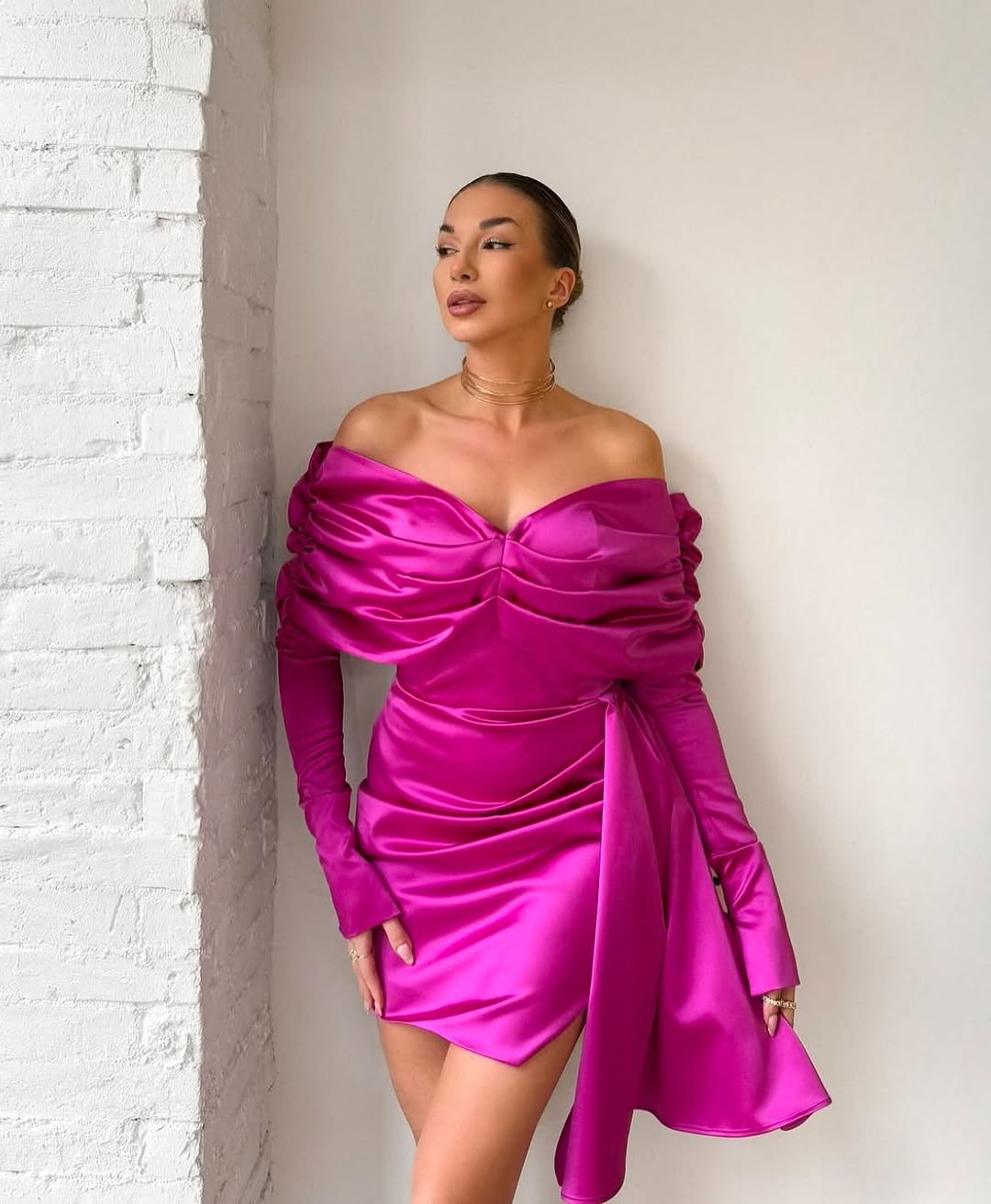 Ellia — Korsettiertes elastisches Taffetakleid