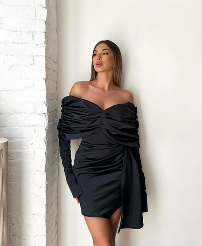 Ellia — Korsettiertes elastisches Taffetakleid