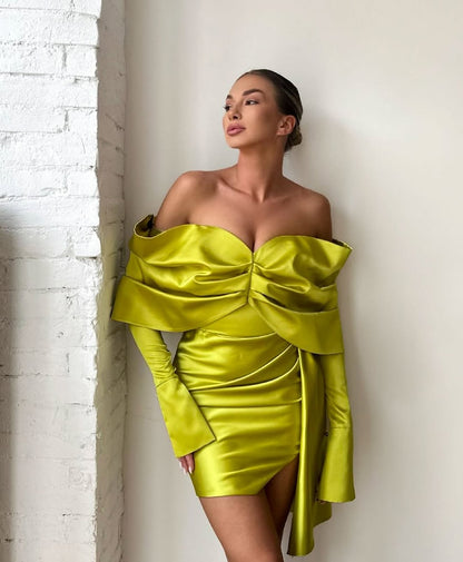 Ellia — Korsettiertes elastisches Taffetakleid