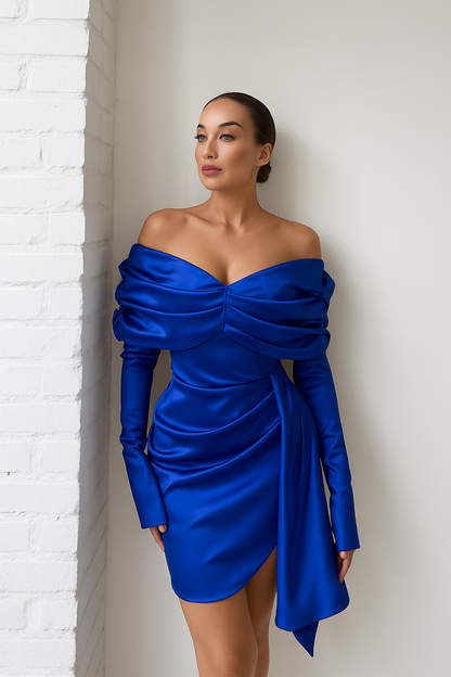 Ellia — Korsettiertes elastisches Taffetakleid