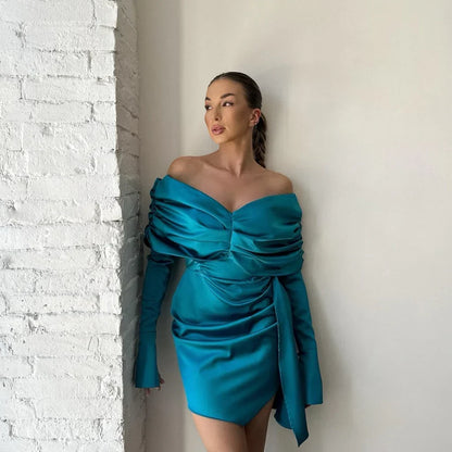 Ellia — Korsettiertes elastisches Taffetakleid