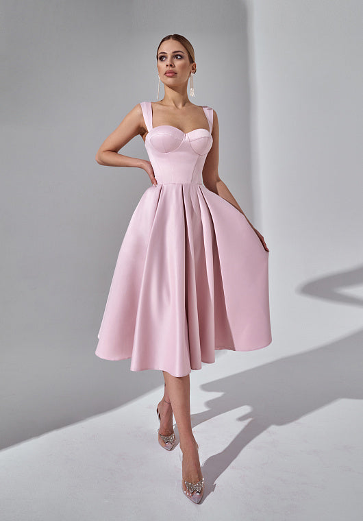 Marilyn — Tailliertes Taffeta-Kleid