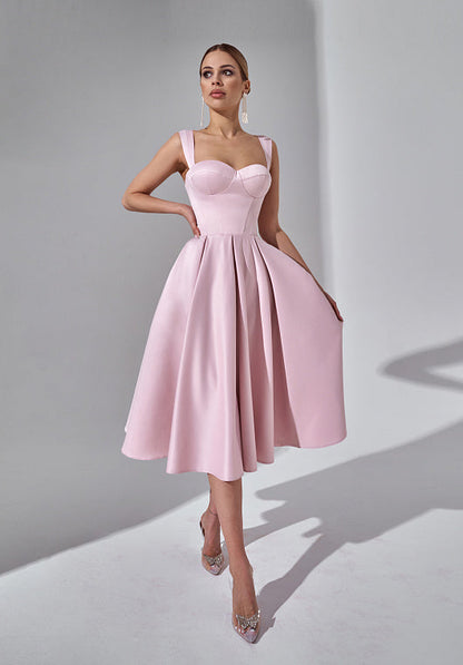 Marilyn — Tailliertes Taffeta-Kleid