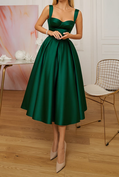 Marilyn — Tailliertes Taffeta-Kleid