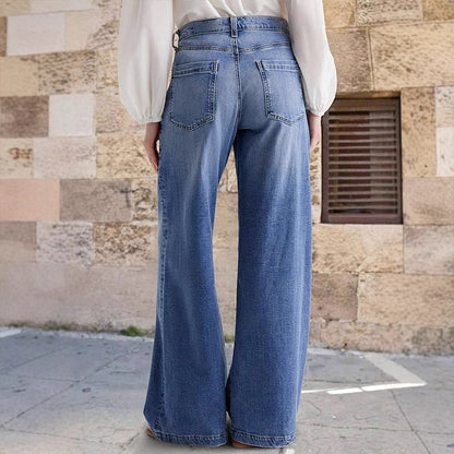 Cassiene — Hochgeschnittene Weite Jeans
