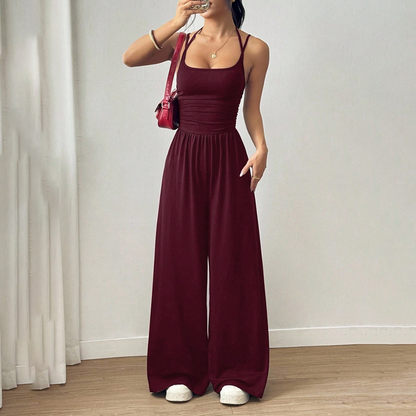 Isolare — Weitbeiniger, taillierter Sommer-Jumpsuit