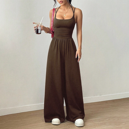 Isolare — Weitbeiniger, taillierter Sommer-Jumpsuit