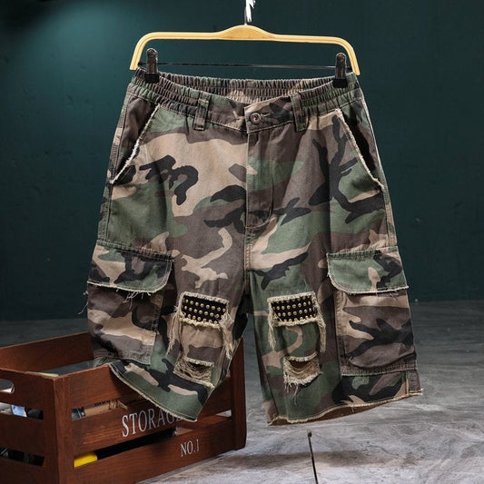 Marchoval — Gepunktete Camo Cargo Shorts