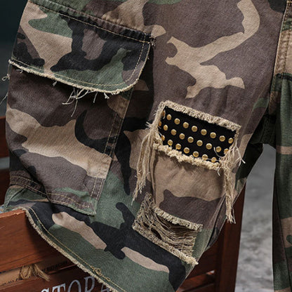 Marchoval — Gepunktete Camo Cargo Shorts