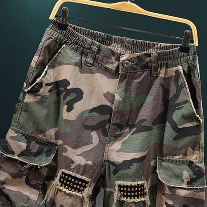 Marchoval — Gepunktete Camo Cargo Shorts