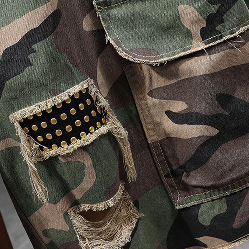 Marchoval — Gepunktete Camo Cargo Shorts