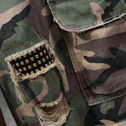 Marchoval — Gepunktete Camo Cargo Shorts