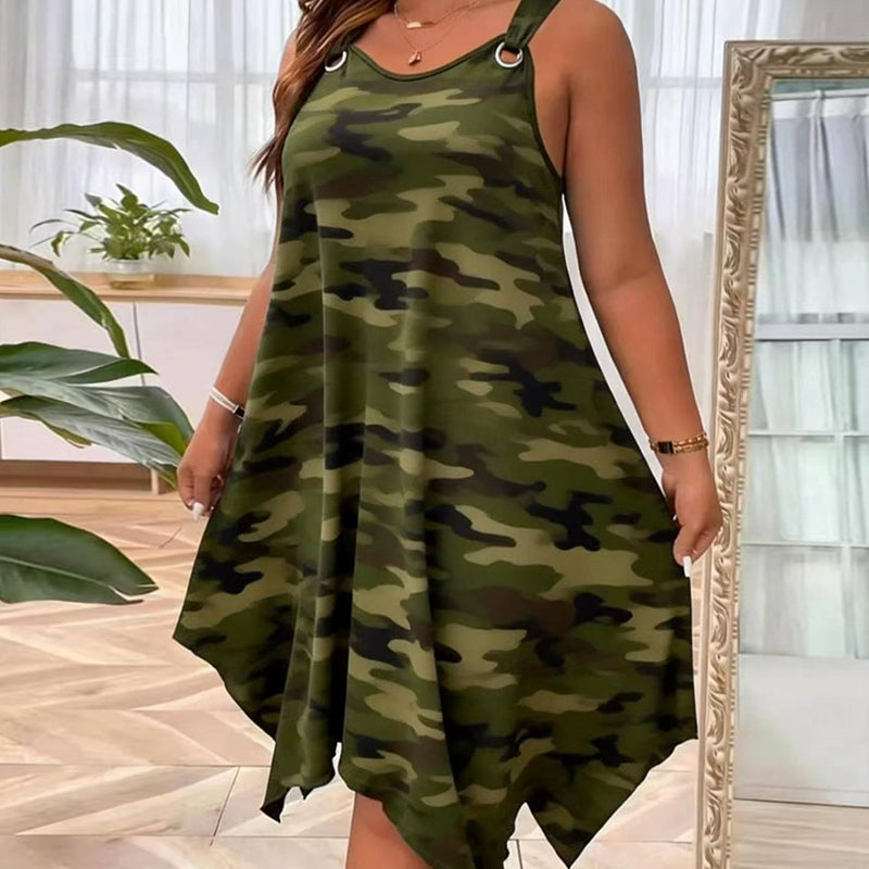 Kastova — Camouflage-Print Halterkleid
