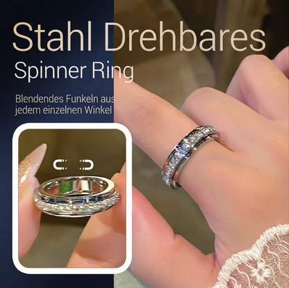Verallo — Spinner Ring aus Titanstahl mit Zirkonia